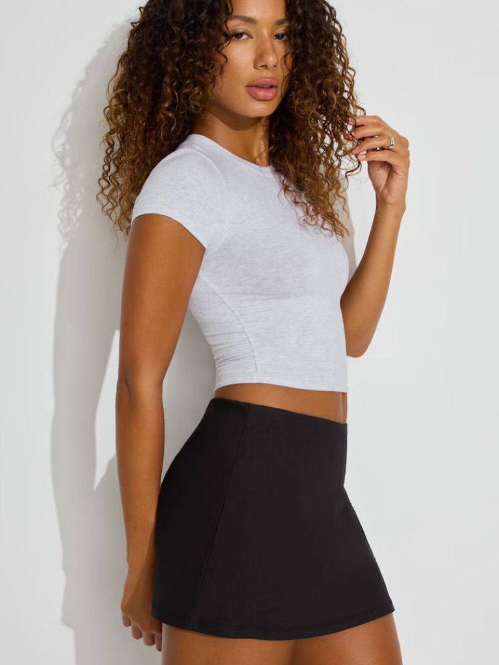 Garage Black Paris A-Line Micro Skort In Size S NWT